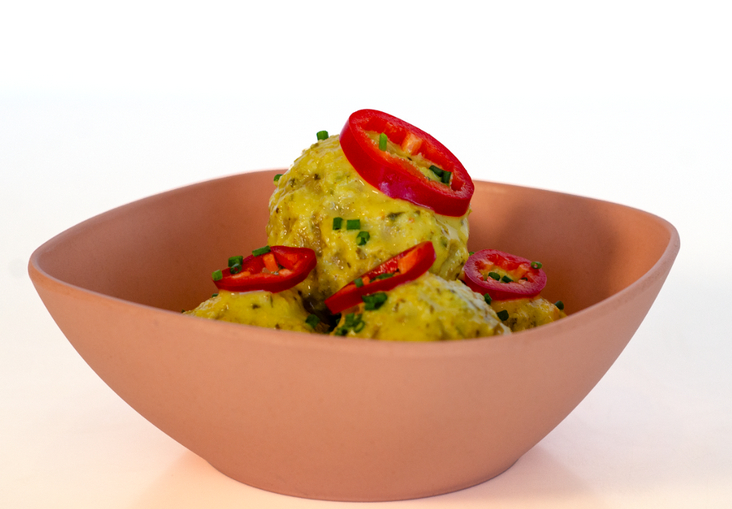 Side Yellow Curry Chicken Meatballs